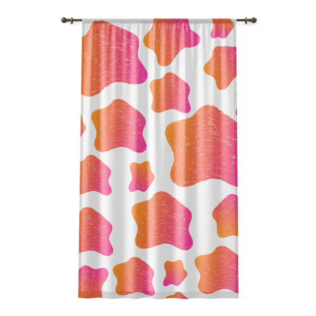 Vibrant Abstract Window Curtain, Colorful Home Decor, Boho Curtain for Living Room, Brighten Your Space, Perfect Gift for Housewarming