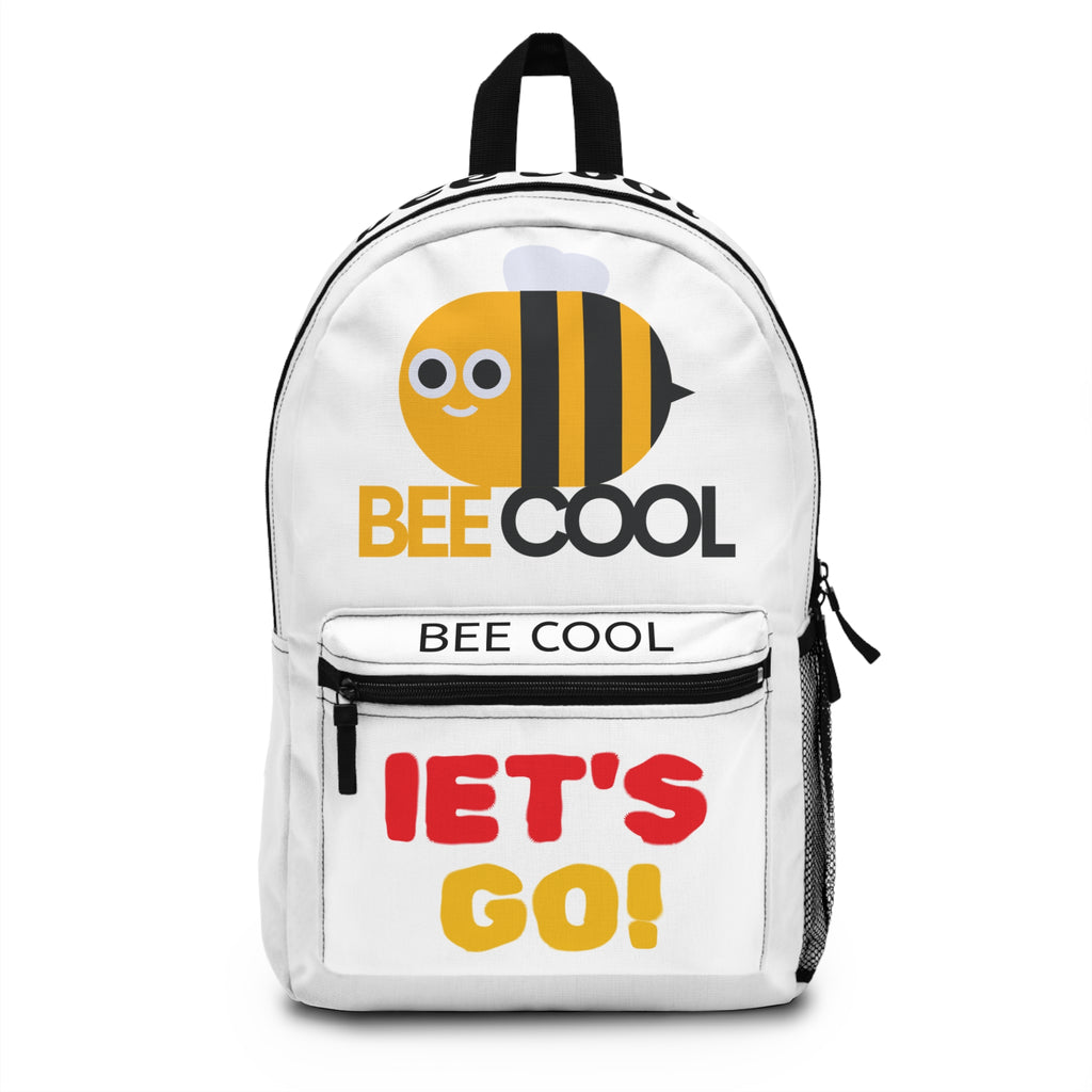 Bee Cool Backpack with Fun Bee Design, School Bag, Trendy Backpack, Kids' Backpack, Cool Gift for Students, Travel Bag