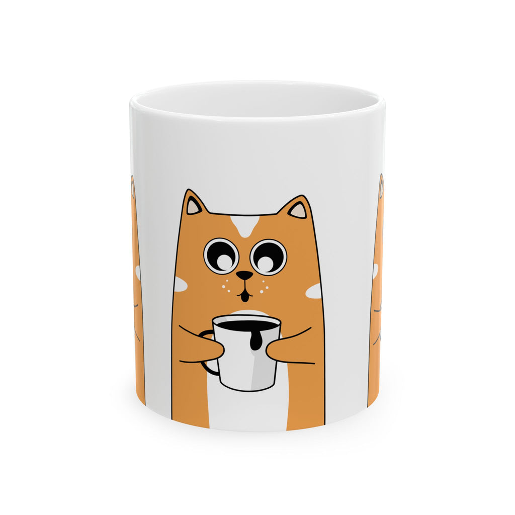 Cute Cat Mug, Adorable Pet Lover Drinkware, Cat-Themed Coffee Cup, Gift for Cat Owners, Funny Ceramic Mug