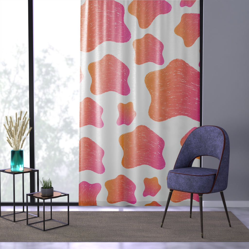 Vibrant Abstract Window Curtain, Colorful Home Decor, Boho Curtain for Living Room, Brighten Your Space, Perfect Gift for Housewarming