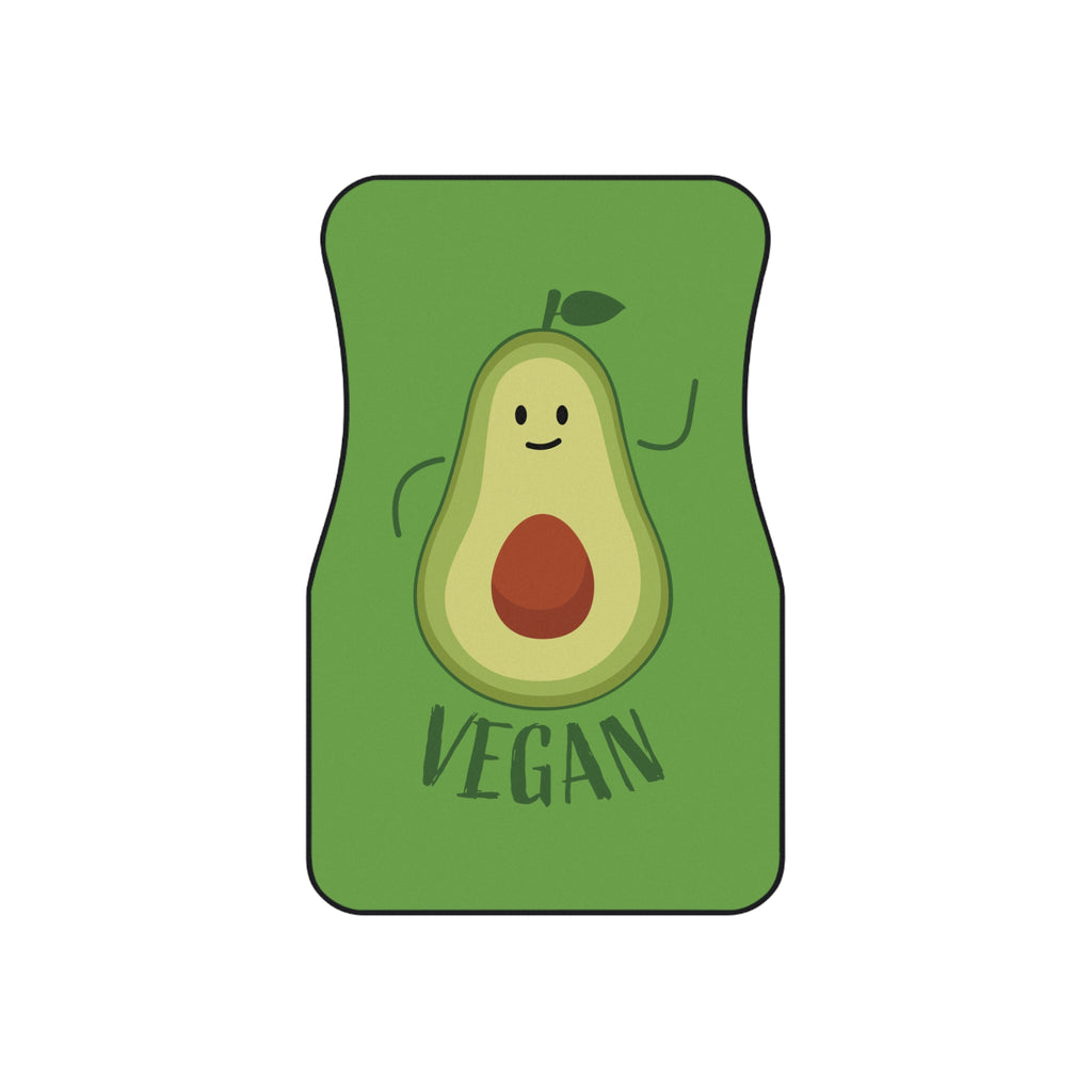 Vegan Avocado Car Mats, Cheerful Car Accessories, Unique Gifts for Vegans, Eco-Friendly Car Decor, Fun Avocado Design